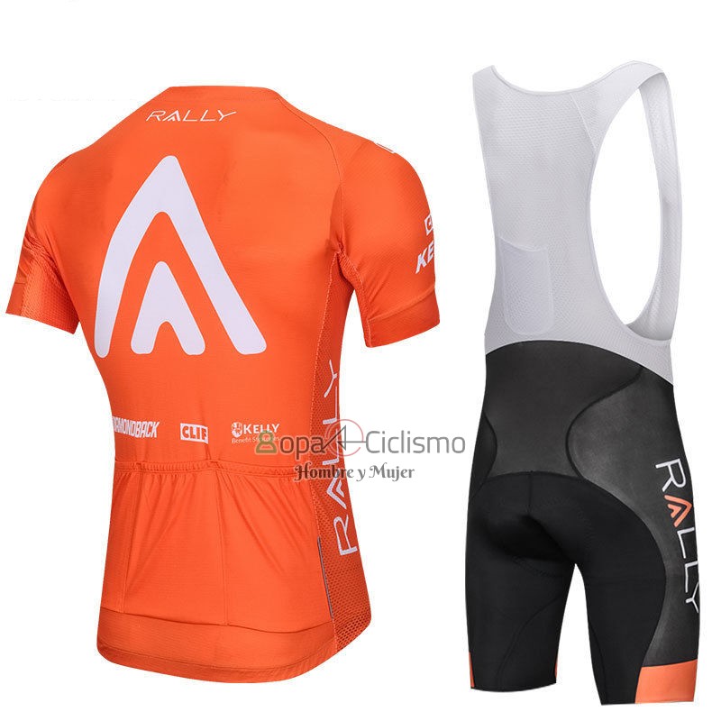 Rally Ropa Ciclismo Culotte Corto 2018 Hombre Mangas Cortas Naranja